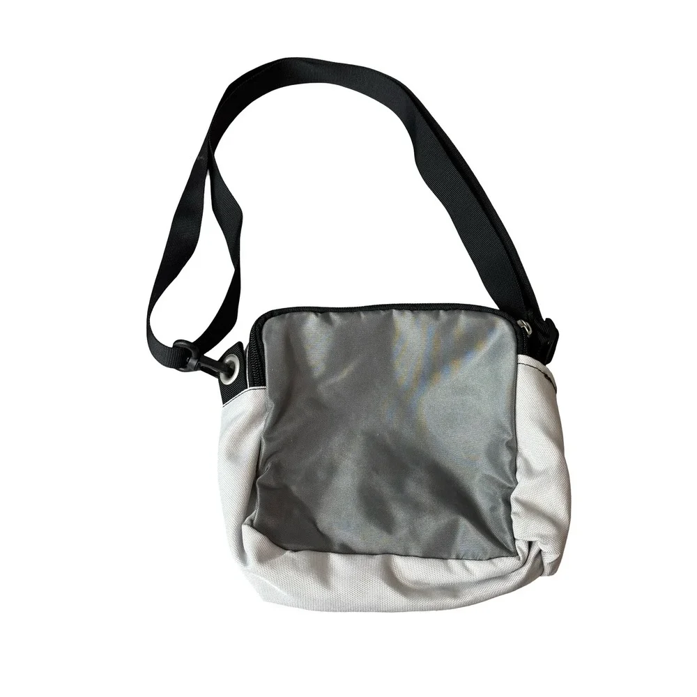 Columbia Crossbody Messenger Bag Grey White Nylon Small Travel Shoulder Bag OS